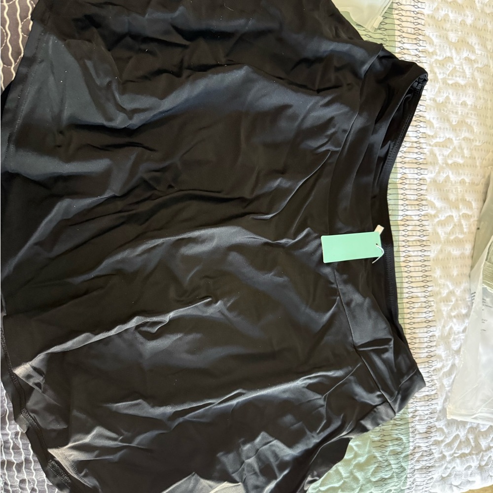 Black Athletic Skort with Inner Shorts